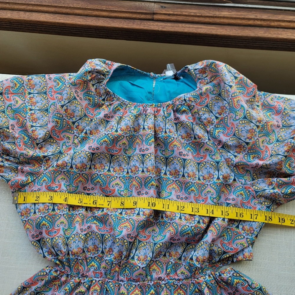 New! J.CREW sz 12 Side cutout organic cotton dress in Liberty Giorgia Duke NWT - Picture 4 of 12